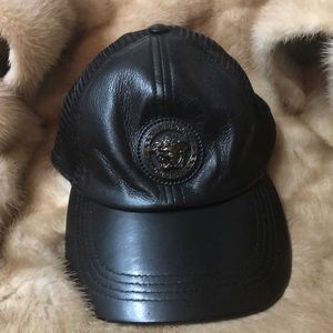 Genuine Versace leather/ mesh cap